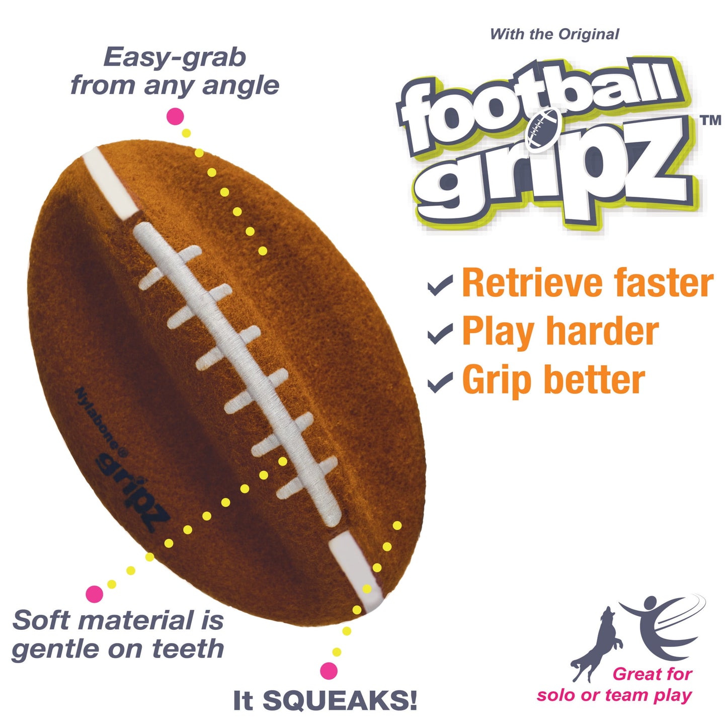 Power Play Football 8.5 Inch Dog Training Toy