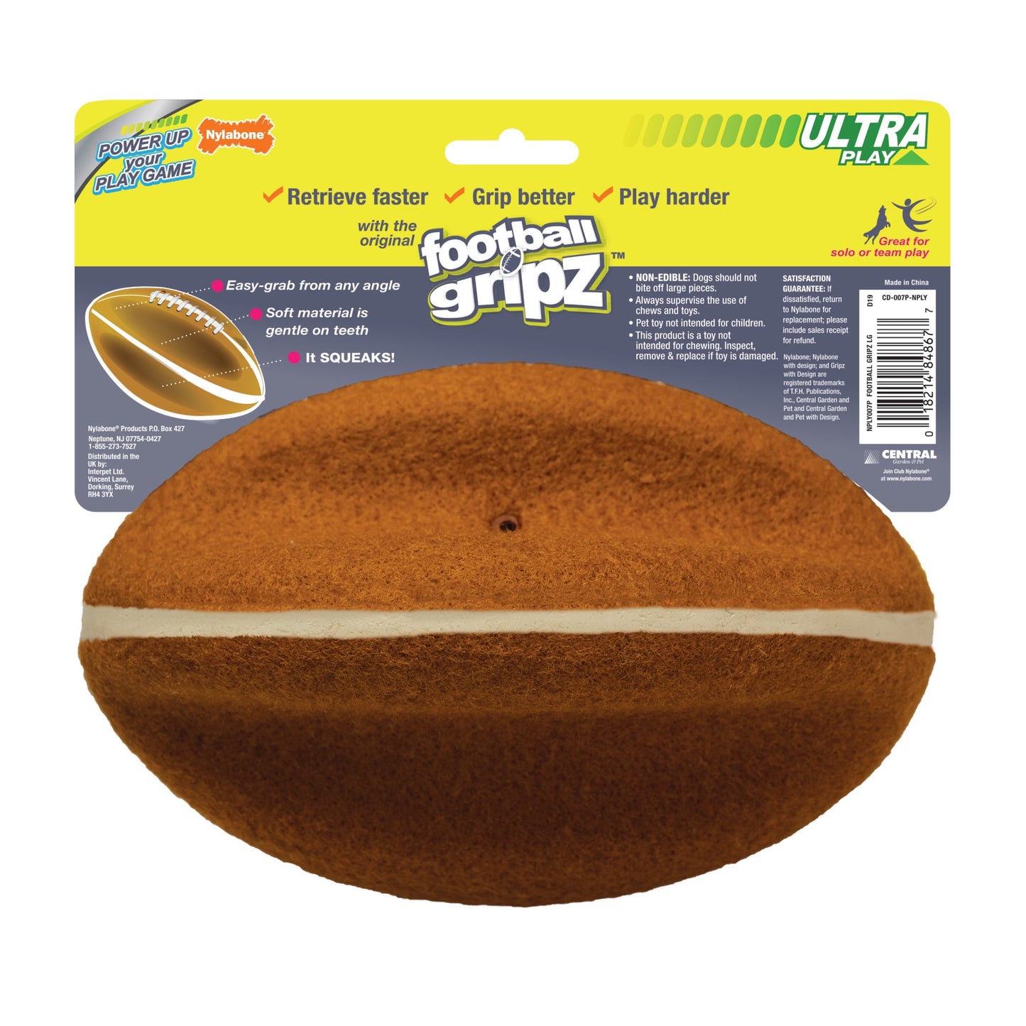 Power Play Football 8.5 Inch Dog Training Toy