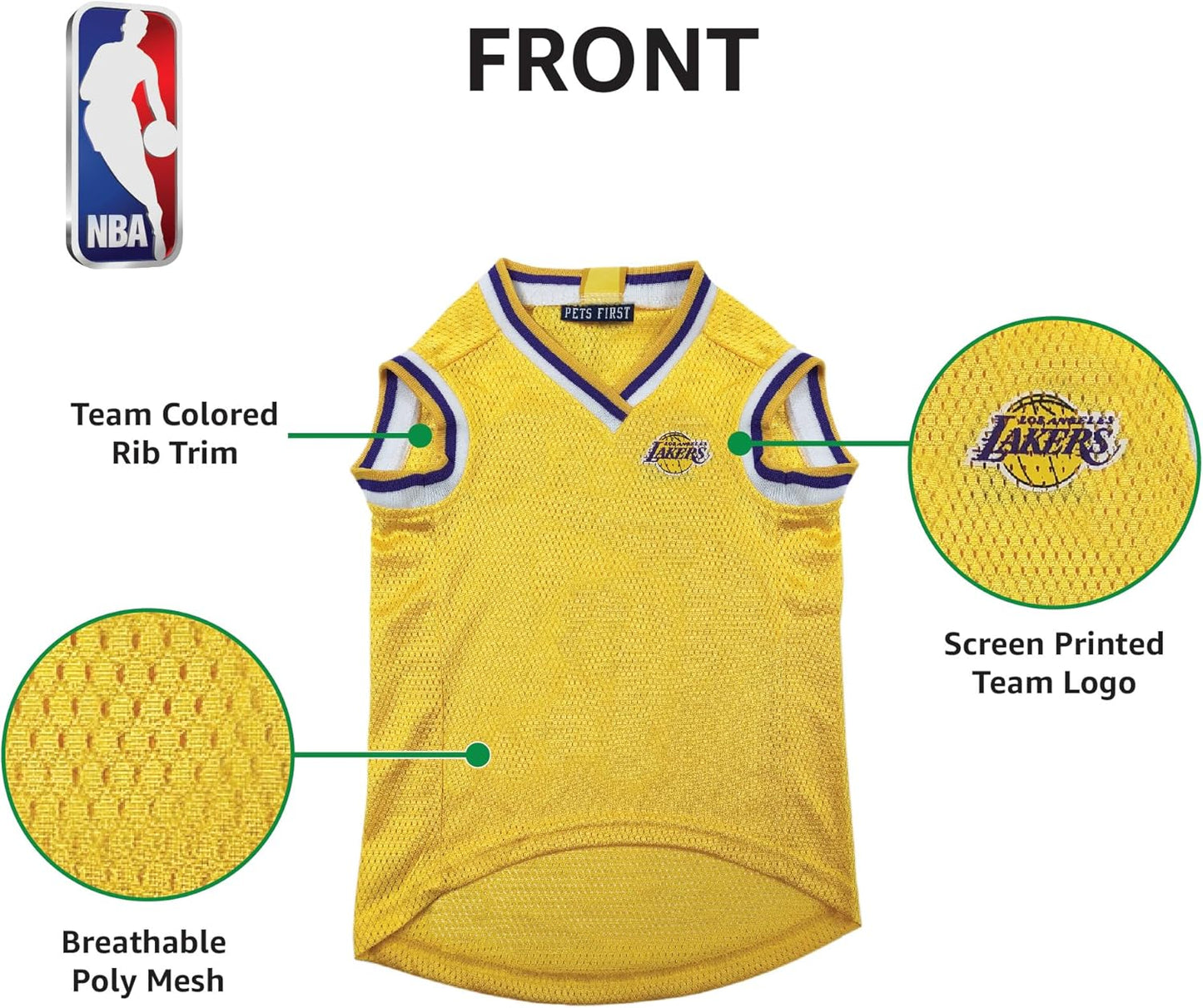 LA Lakers Dog/Pet NBA Licensed Jersey