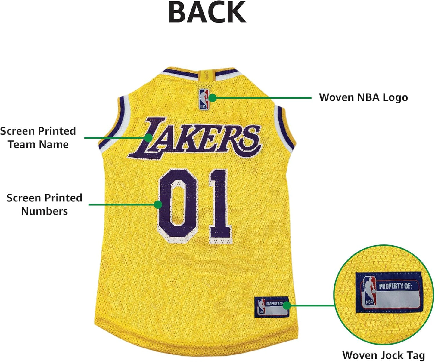 LA Lakers Dog/Pet NBA Licensed Jersey
