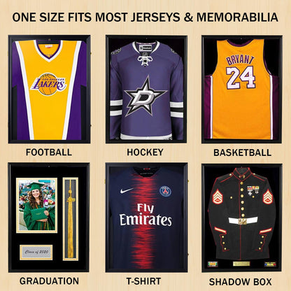98% UV Protection Jersey Display Frame (fits NFL, Football, NHL, MLB and Rugby)